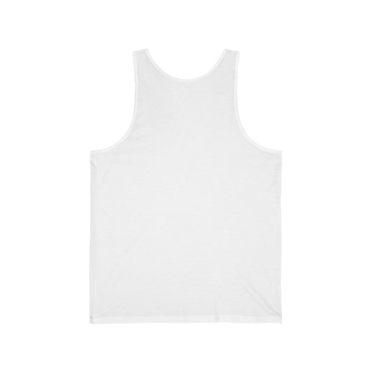 Back of white tank top on a white background