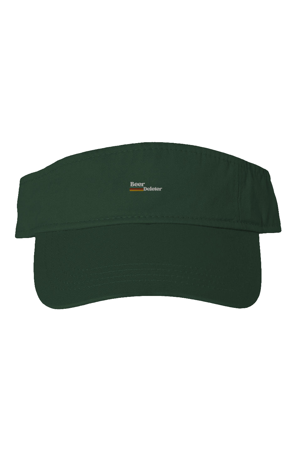 Green Classic Visor with logo and 'BEER DELETER' text on white background