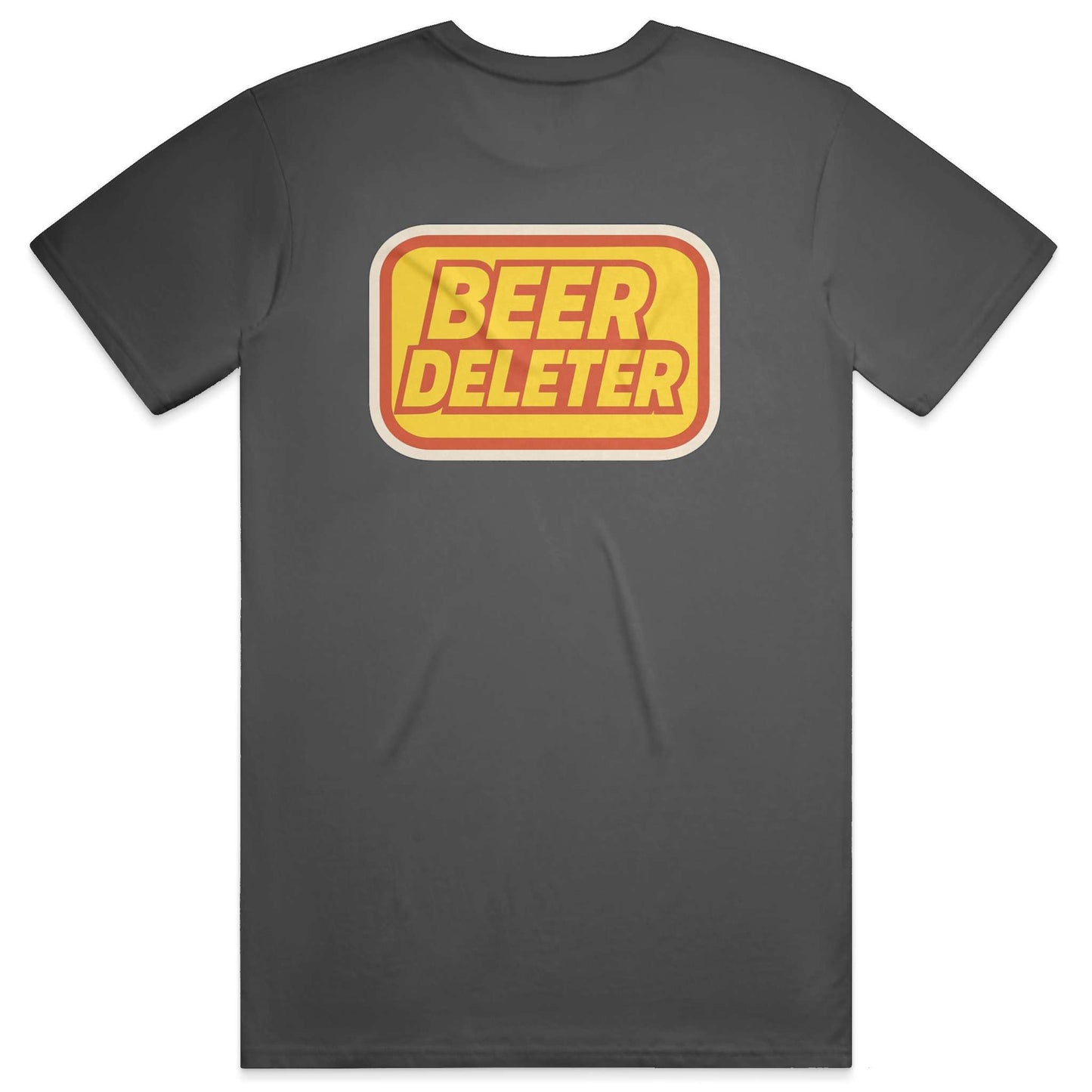 Dark Gray t-shirt with 'Beer Deleter' logo on a white background