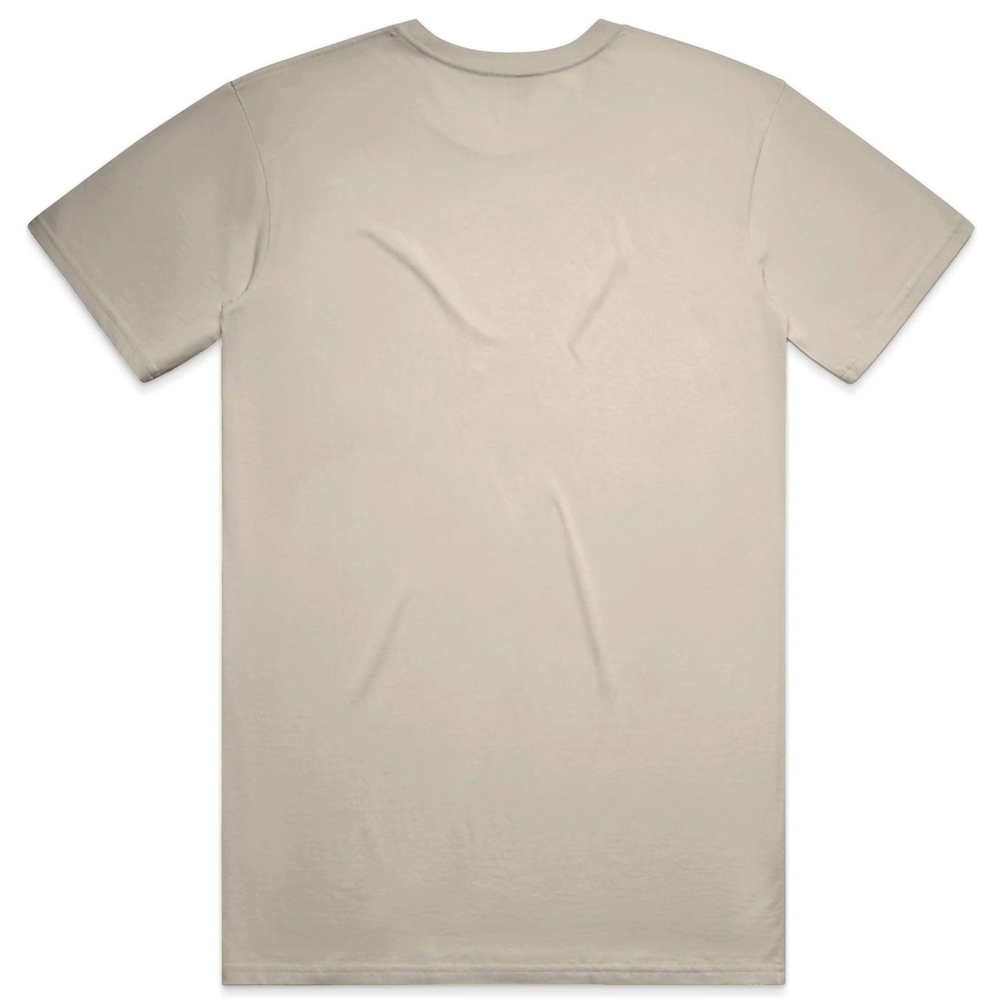 Beige t-shirt on a white background