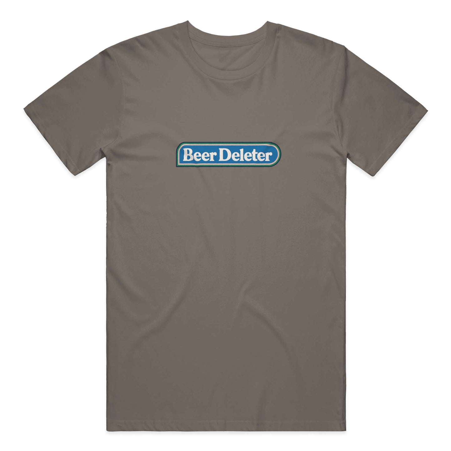 Dark Gray t-shirt with 'Beer Deleter' logo on a white background