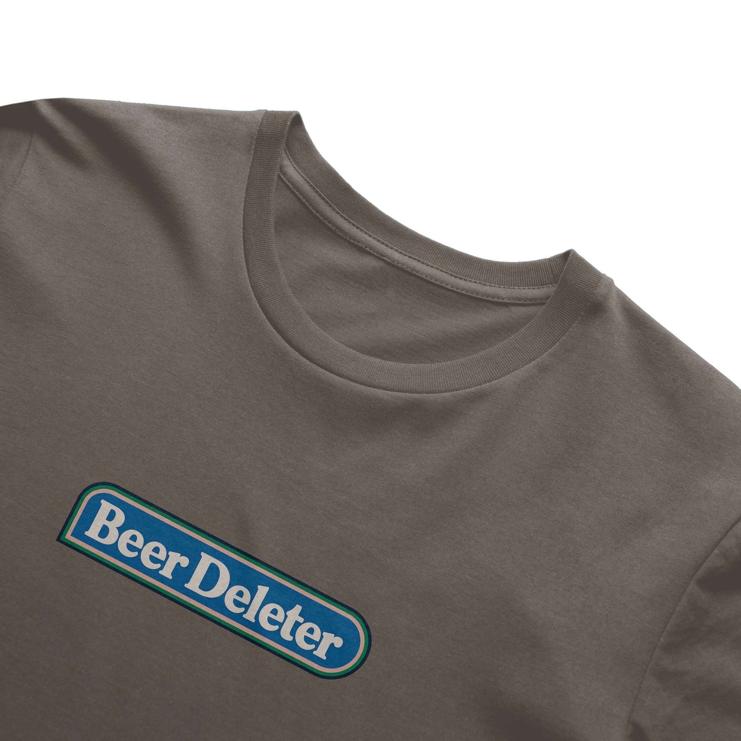 Dark Gray t-shirt with 'Beer Deleter' logo on a white background