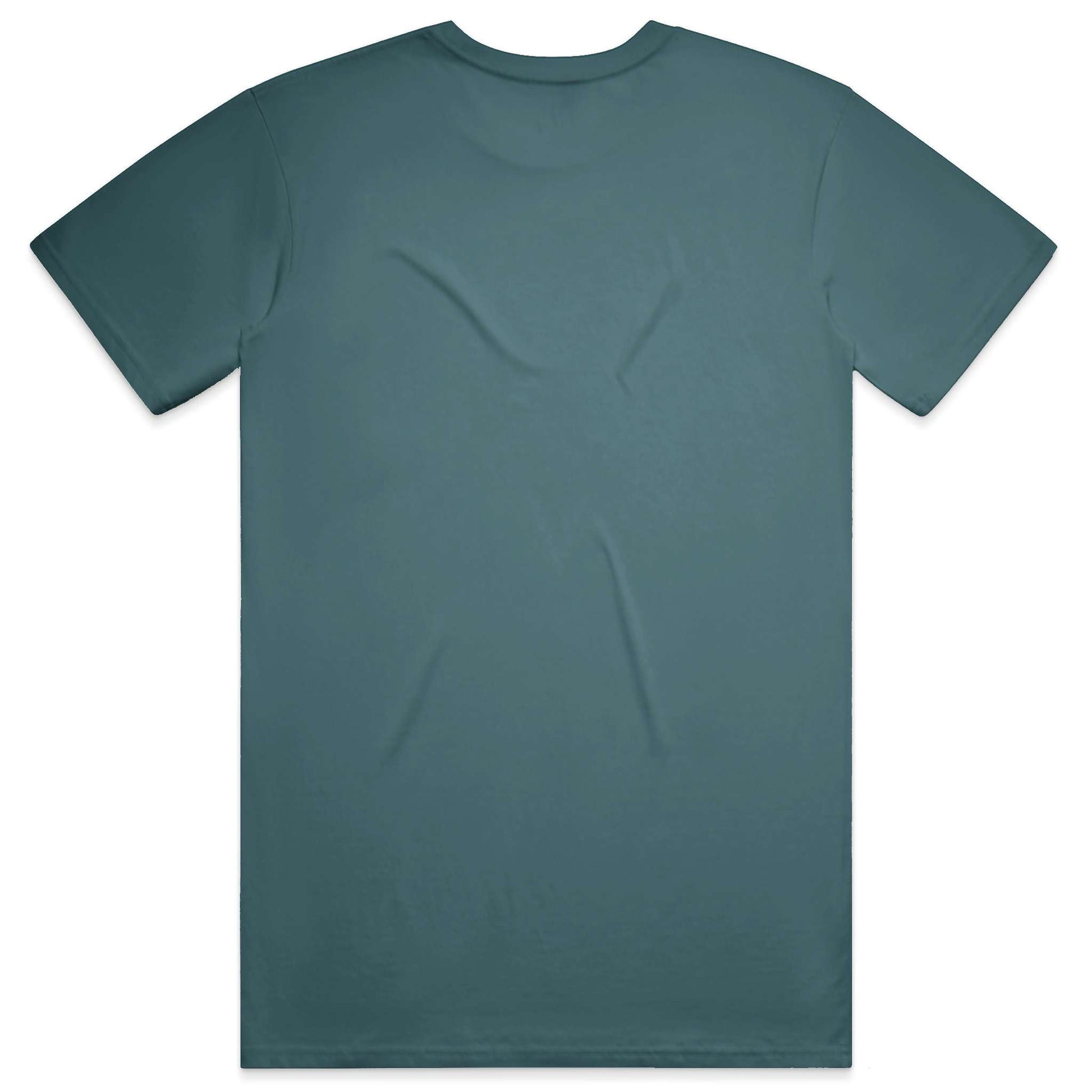 Plain teal t-shirt on a white background