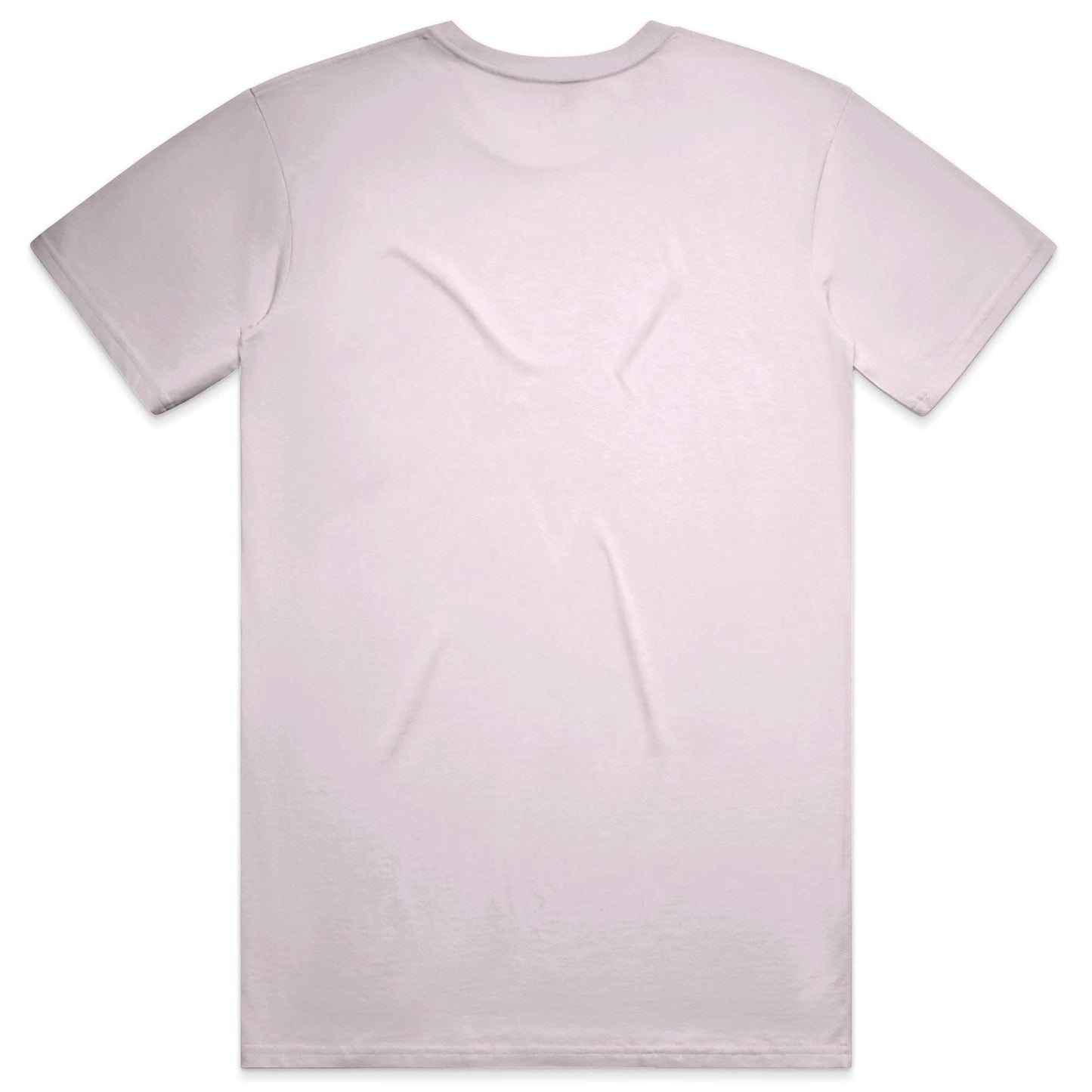 Plain light pink t-shirt on a white background