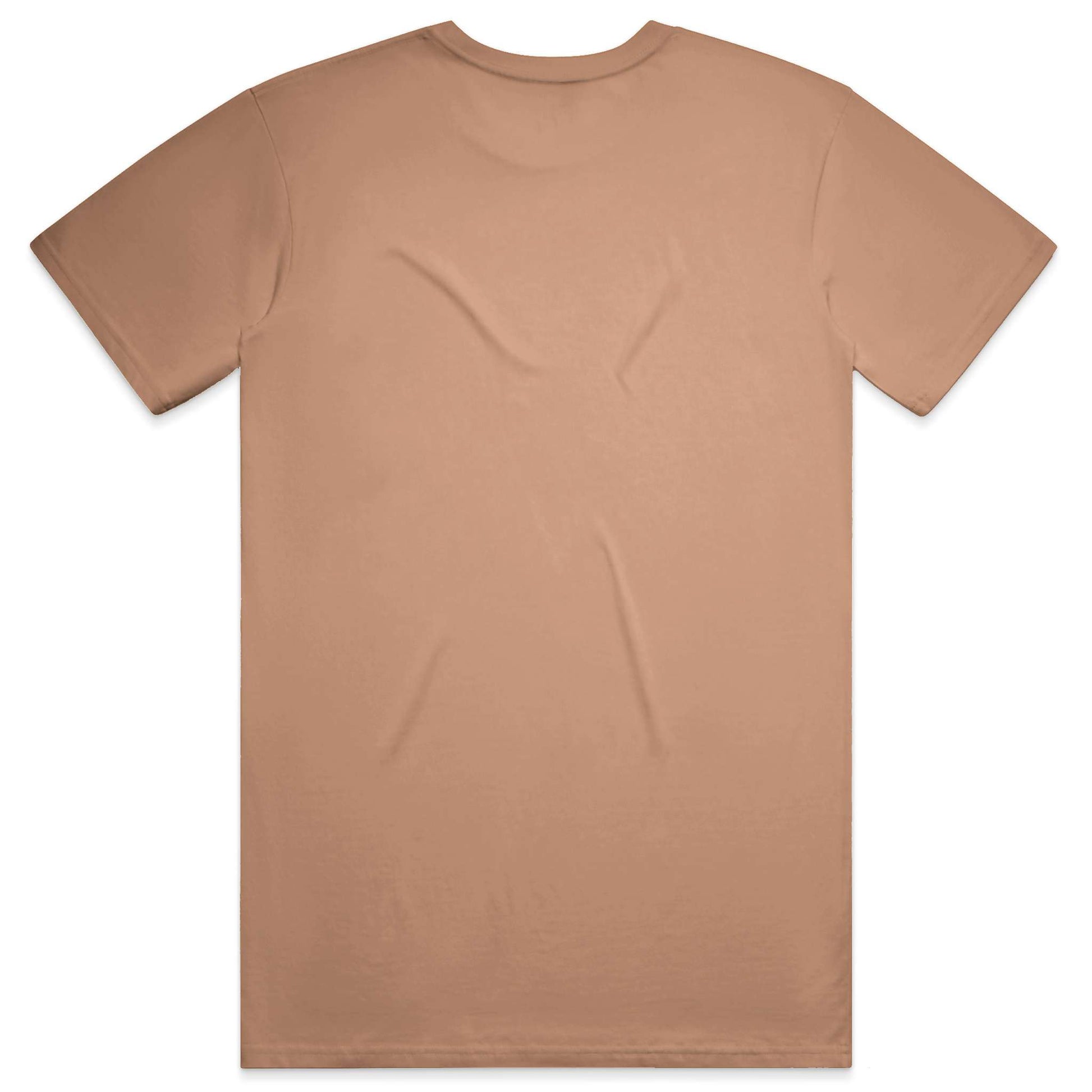 Brown t-shirt on a white background