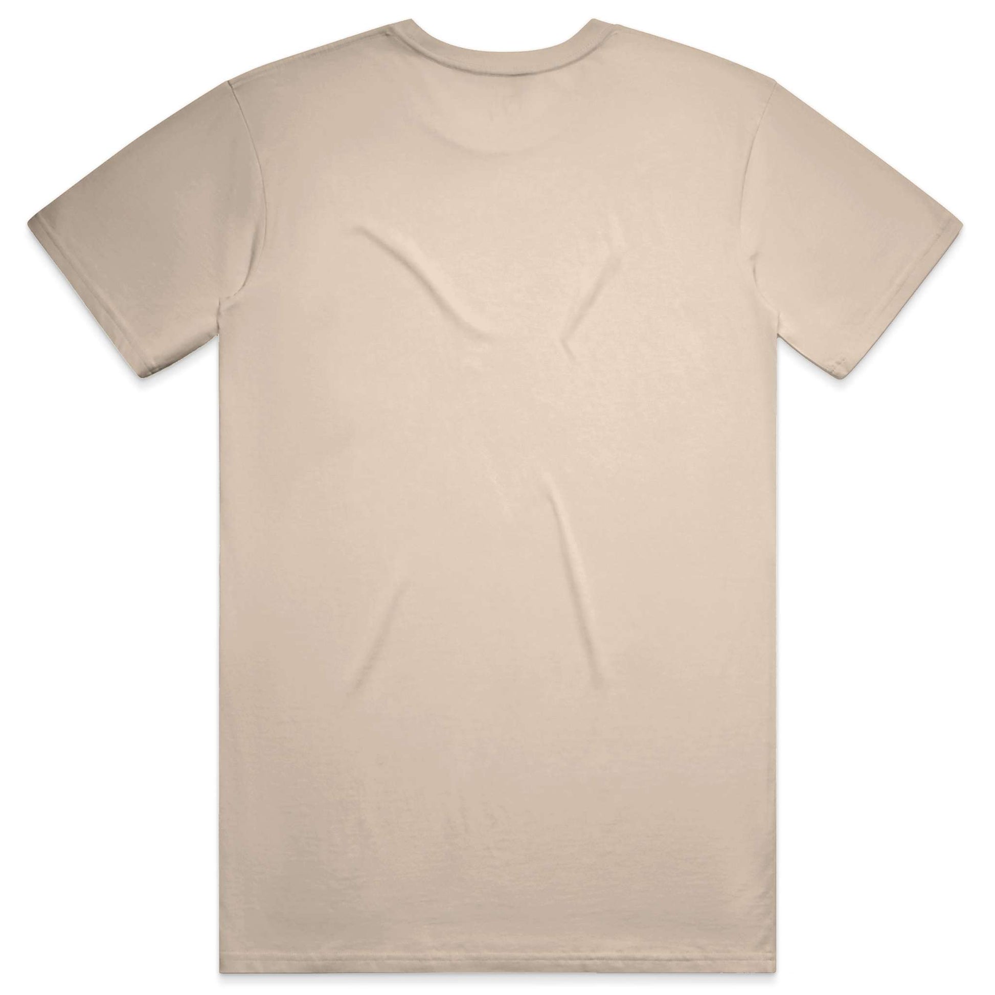 Beige t-shirt on a white background