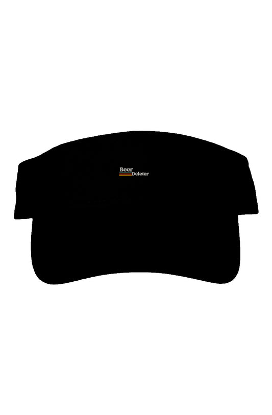 Black Classic Visor with logo and 'BEER DELETER' text on white background