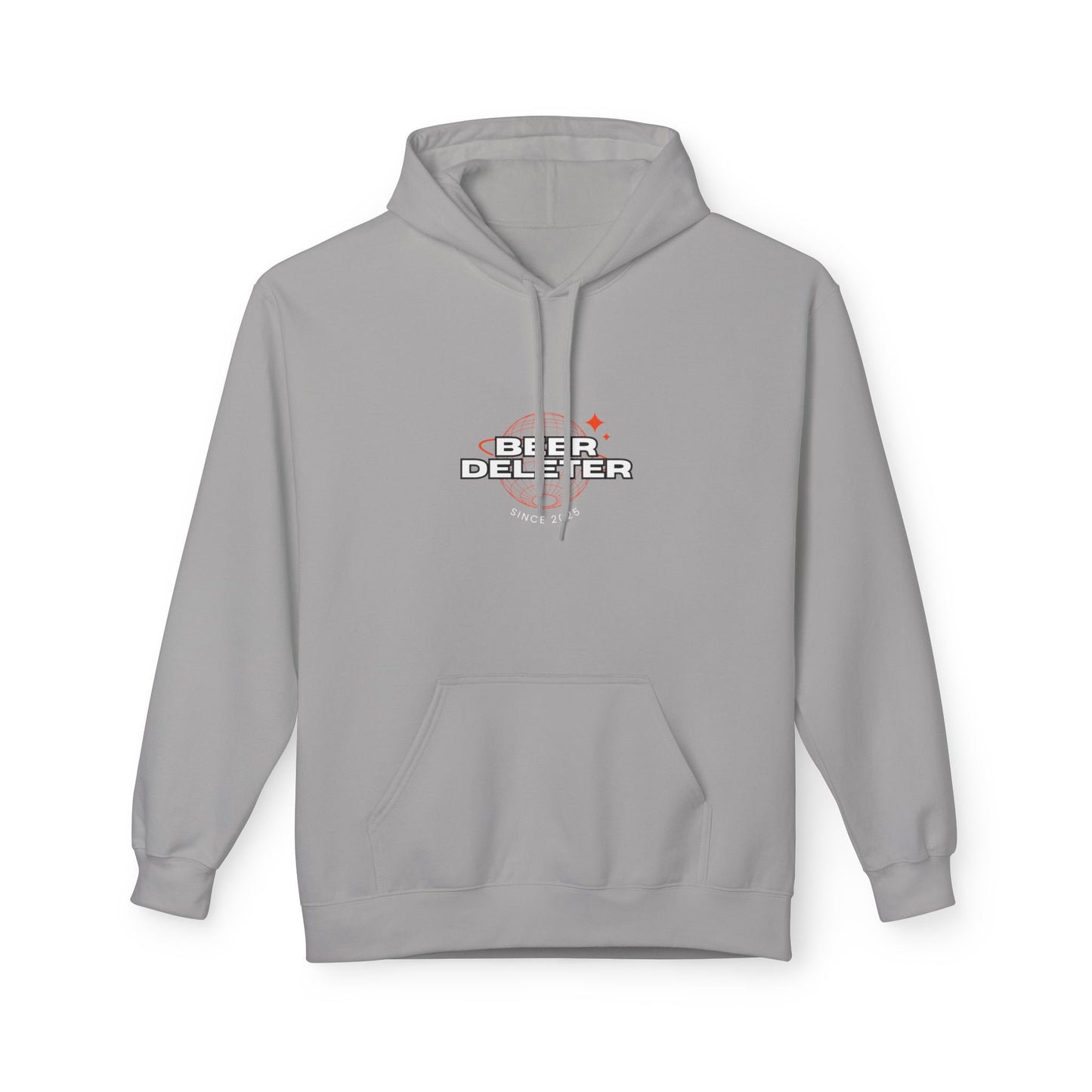 Gray hoodie with 'Beer Dealer' graphic on a white background